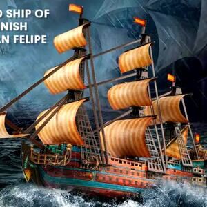 3D Puzzle 'The San Felipe'  25.6" Sailboat Kit DIY